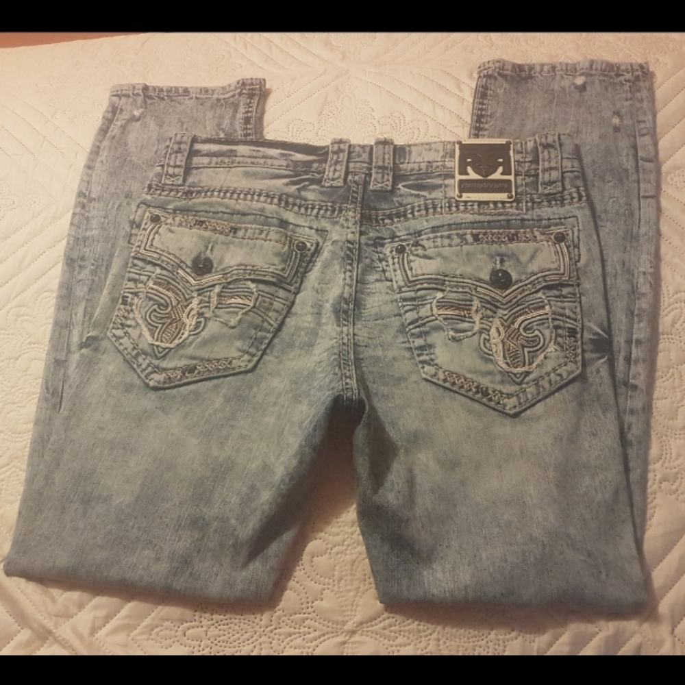 Mens rock revival jeans